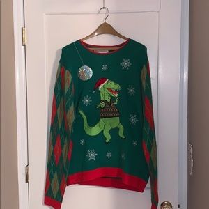 T-Rex Christmas Sweater - Large